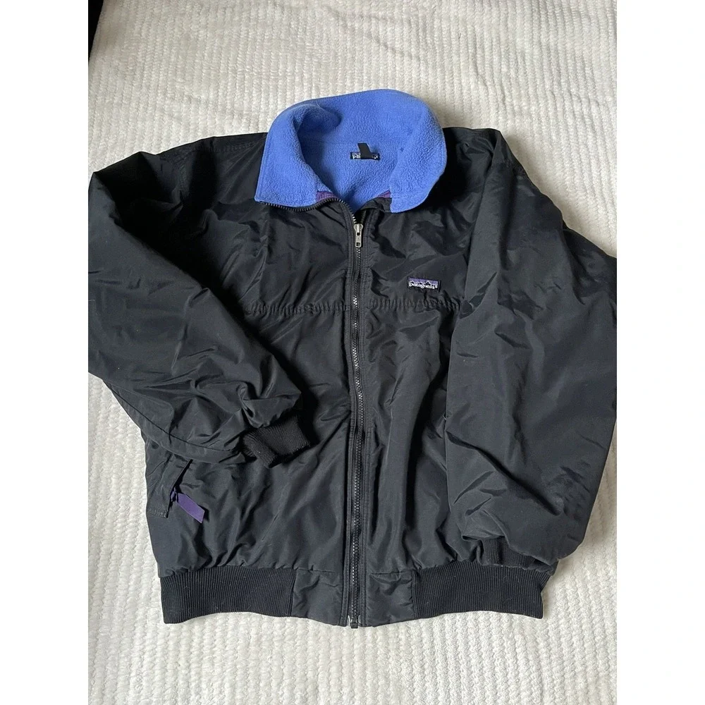 Patagonia 90's Synchilla Fleece Jacket Charcoal Blue Size L Used